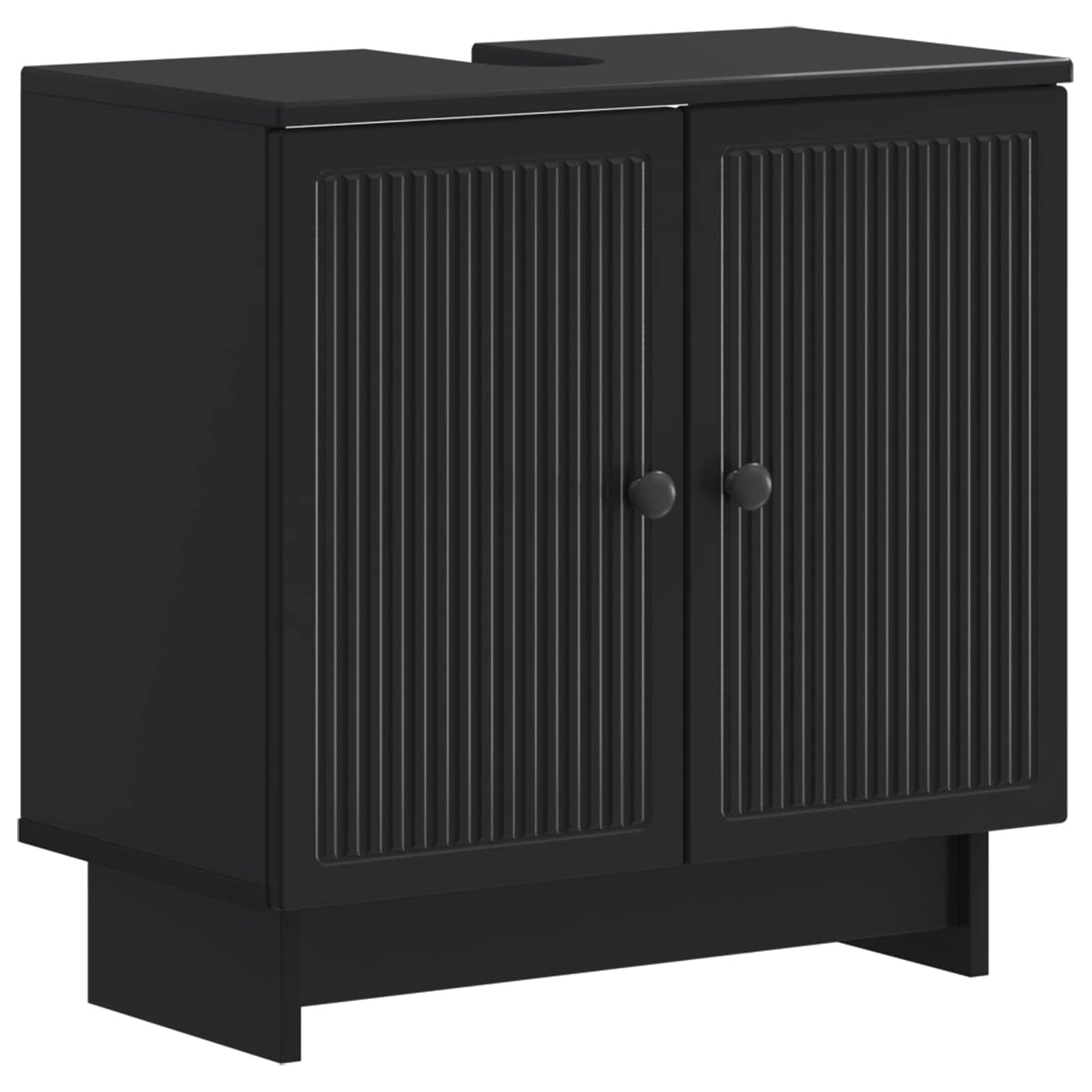 vidaXL 3 Piece Bathroom Cabinet Set EDE 3 pcs Black 30 x 31 x 80 cm