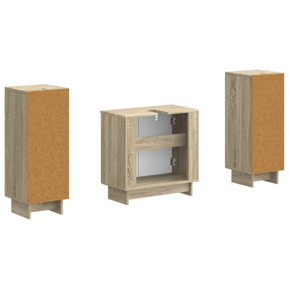 vidaXL 2 Piece Bathroom Cabinet Set EDE Sonoma Oak Engineered Wood