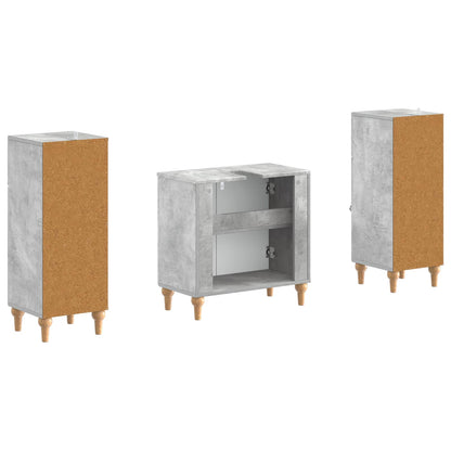 vidaXL 2 Piece Bathroom Cabinet Set ALKMAAR Concrete Grey