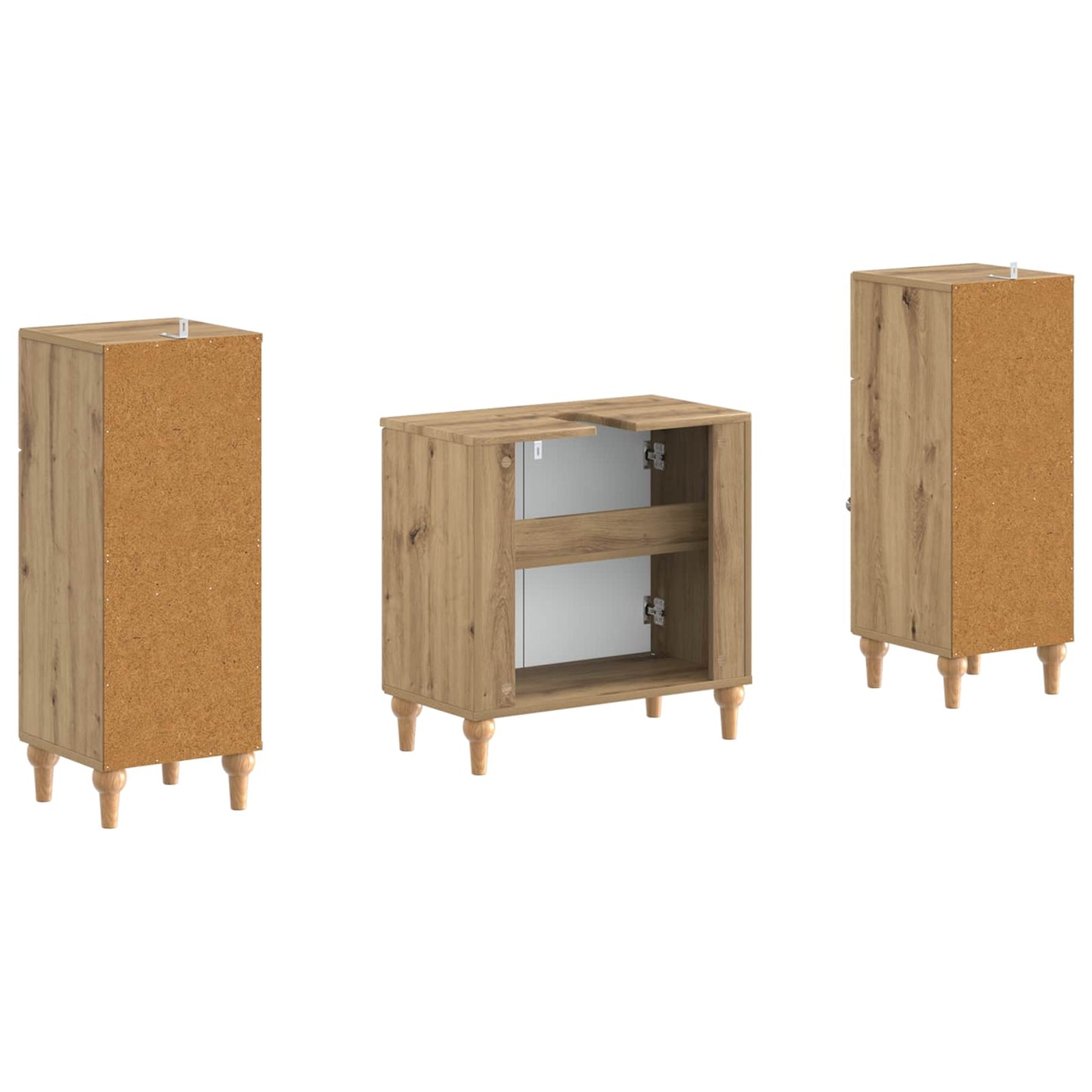 vidaXL 2 Piece Bathroom Cabinet Set ALKMAAR Artisan Oak