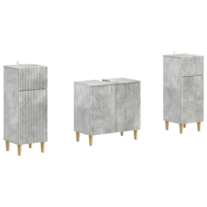 vidaXL 2 Piece Bathroom Cabinet Set ARNHEM Concrete Grey