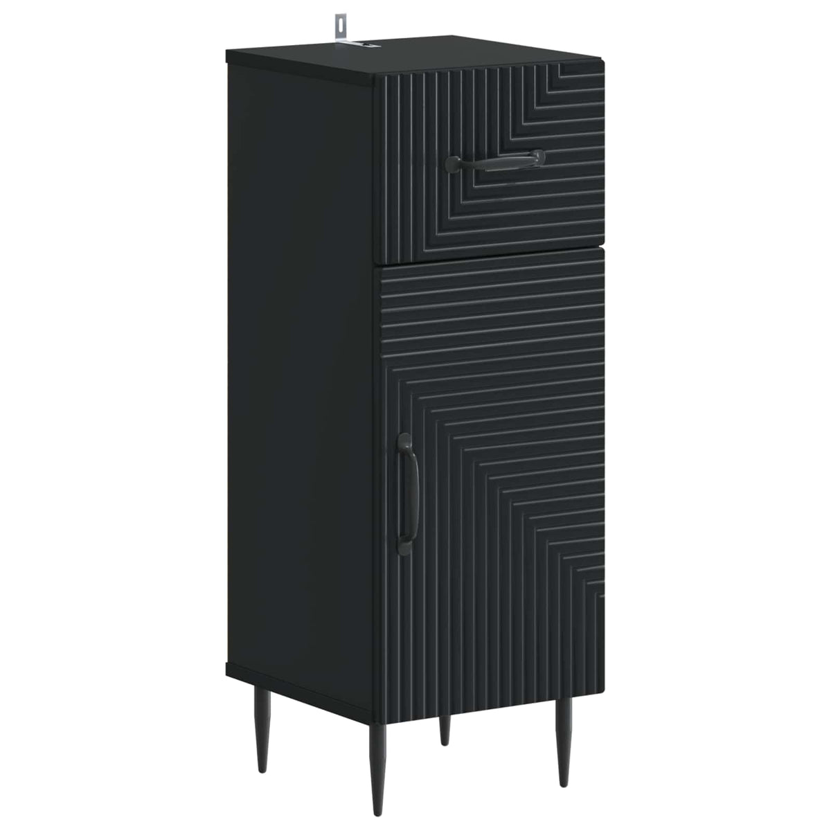 vidaXL 3 Piece Bathroom Cabinet Set HAARLEM 3 pcs Black