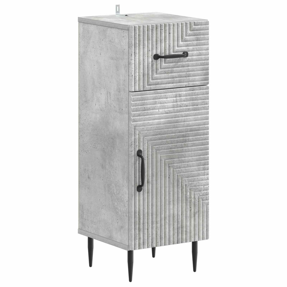 vidaXL 3 Piece Bathroom Cabinet Set HAARLEM 3 pcs Concrete Grey