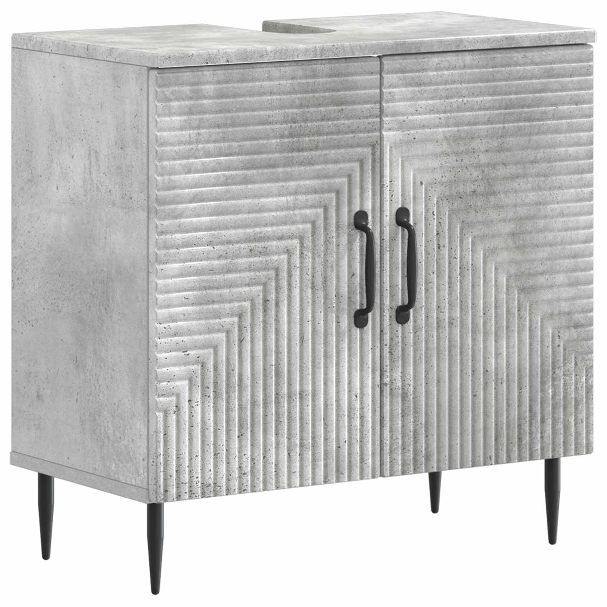 vidaXL 3 Piece Bathroom Cabinet Set HAARLEM 3 pcs Concrete Grey