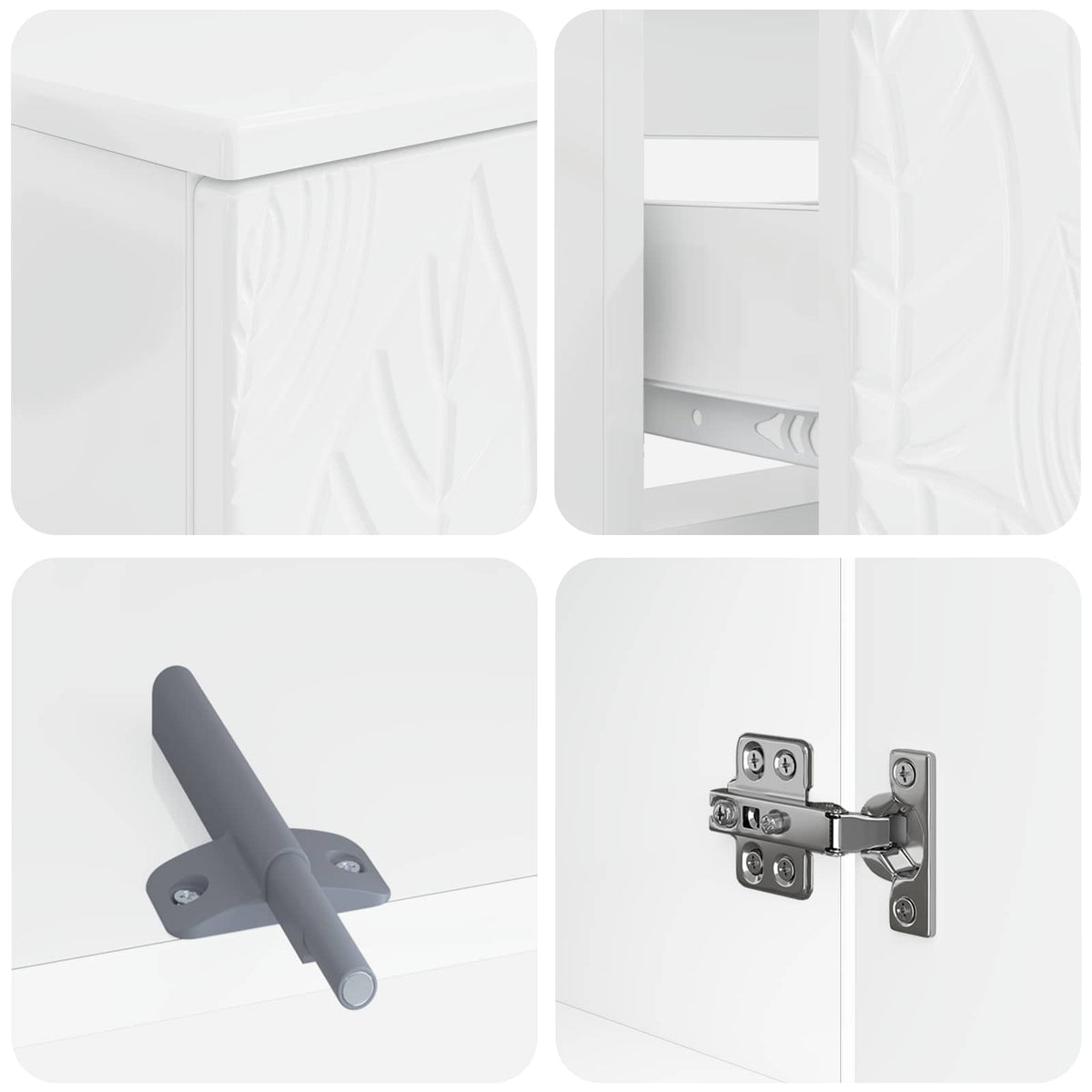 vidaXL 3 Piece Bathroom Cabinet Set DELFT 3 pcs High Gloss White
