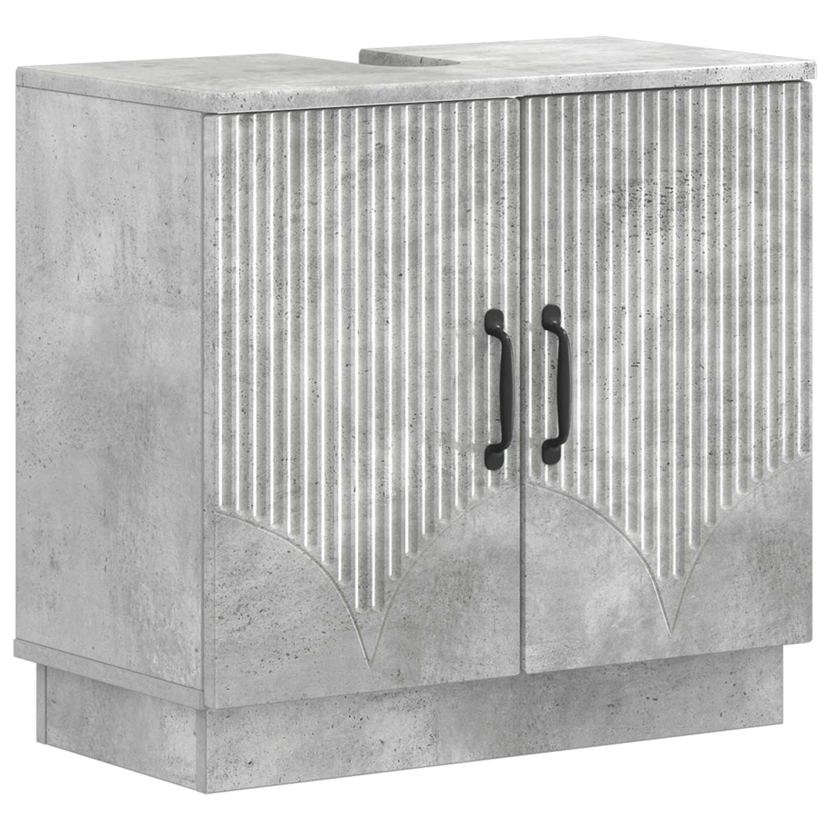 vidaXL 3 Piece Bathroom Cabinet Set HOORN 3 pcs Concrete Grey