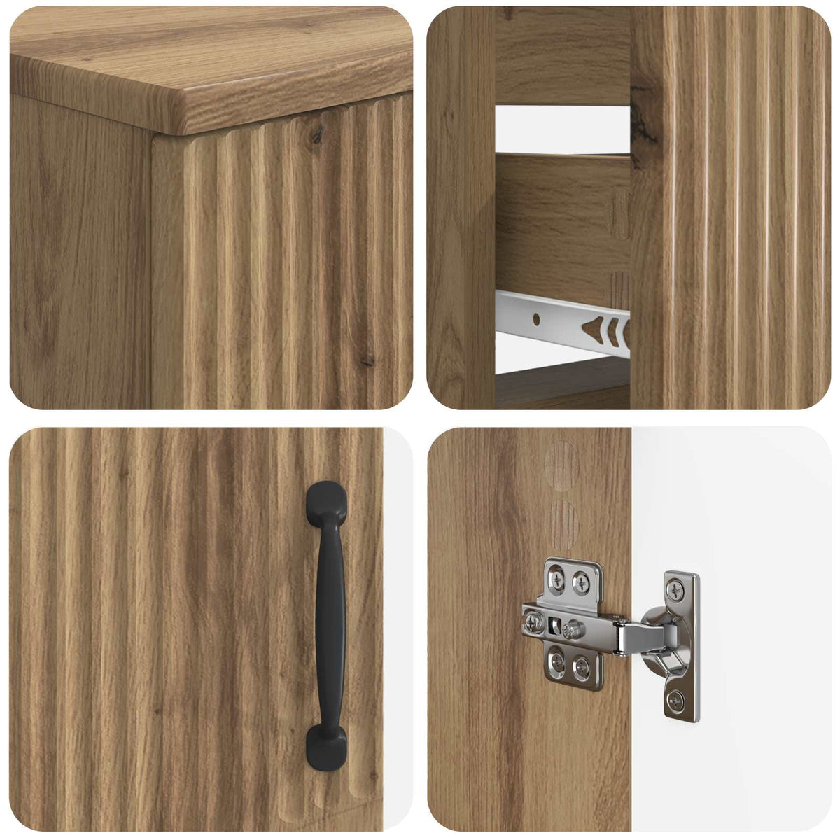 vidaXL 3 Piece Bathroom Cabinet Set HOORN 3 pcs Artisan Oak
