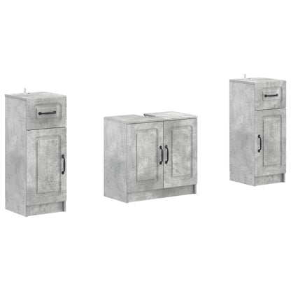 vidaXL 2 Piece Bathroom Cabinet Set UTRECHT Concrete Grey
