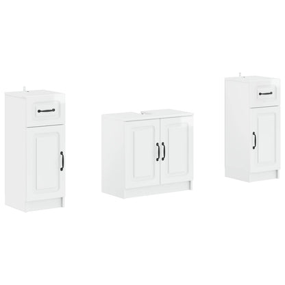 vidaXL 2 Piece Bathroom Cabinet Set UTRECHT High Gloss White