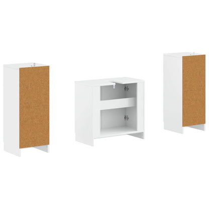 vidaXL 2 Piece Bathroom Cabinet Set UTRECHT High Gloss White