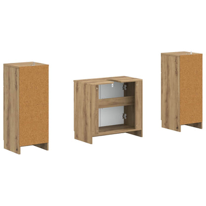 vidaXL 2 Piece Bathroom Cabinet Set UTRECHT Artisan Oak