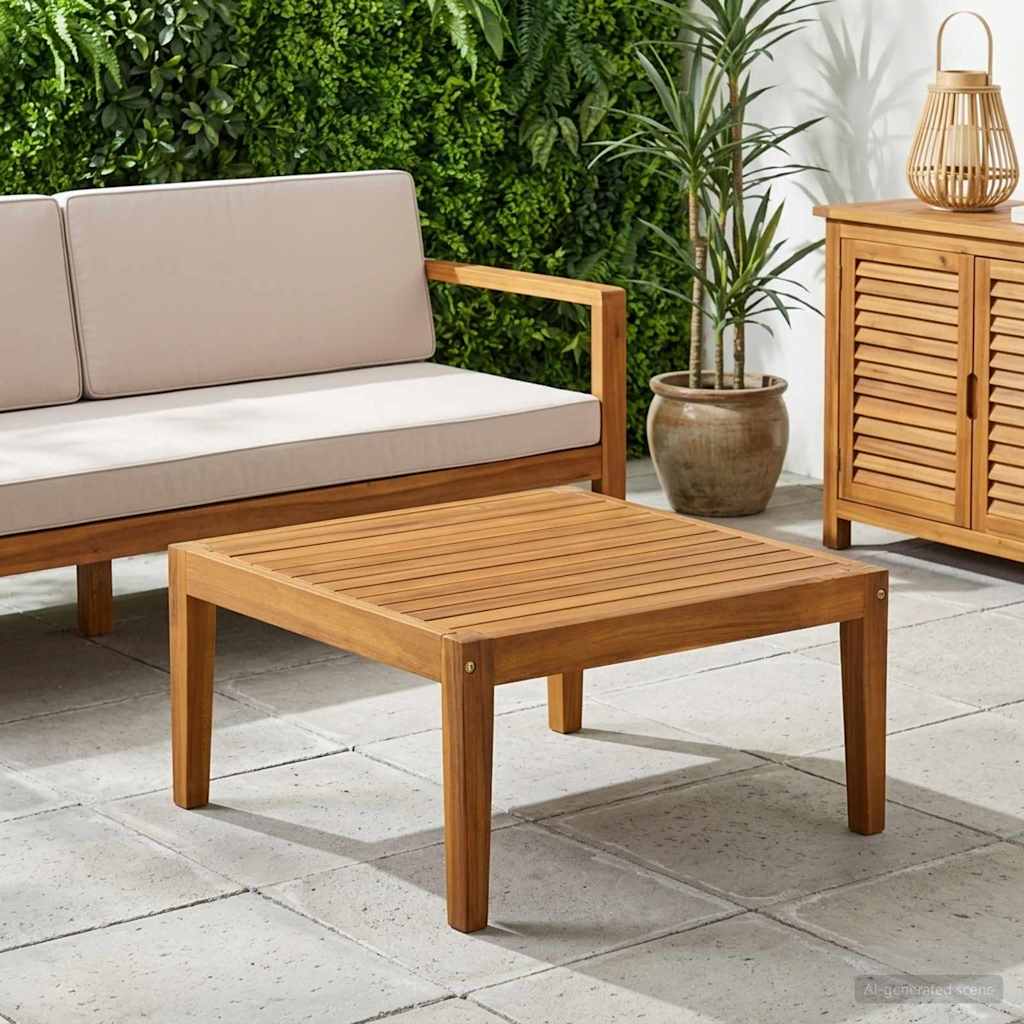vidaXL Table Solid Acacia Wood Natural 60 x 60 x 30 cm