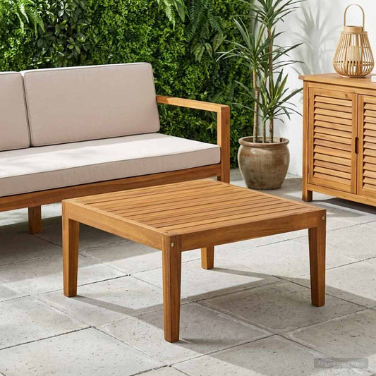 vidaXL Garden Table Solid Acacia Wood Natural 60 x 60 x 30 cm