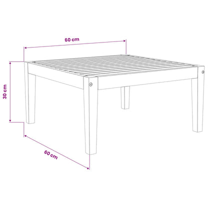 vidaXL Table Solid Acacia Wood Natural 60 x 60 x 30 cm