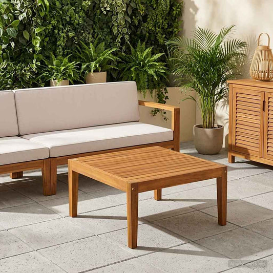 vidaXL Garden Table Solid Acacia Wood Natural 60 x 60 x 30 cm