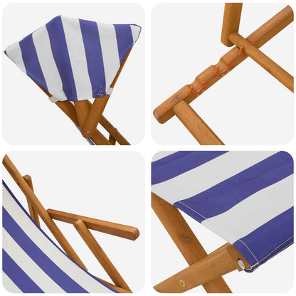 vidaXL Deck Chair 4 pcs 3 Position Solid Eucalyptus Wood