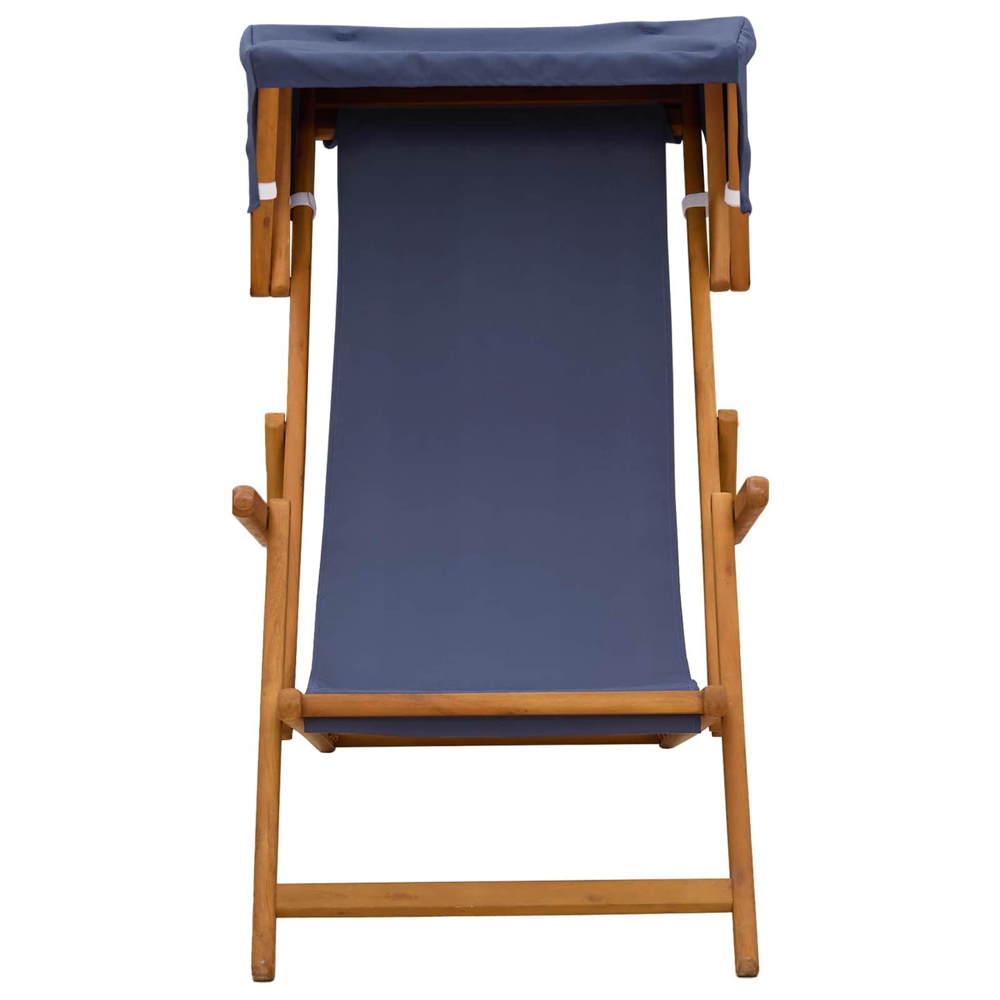 vidaXL Deck Chair 2 pcs 3 Position Solid Eucalyptus Wood Blue