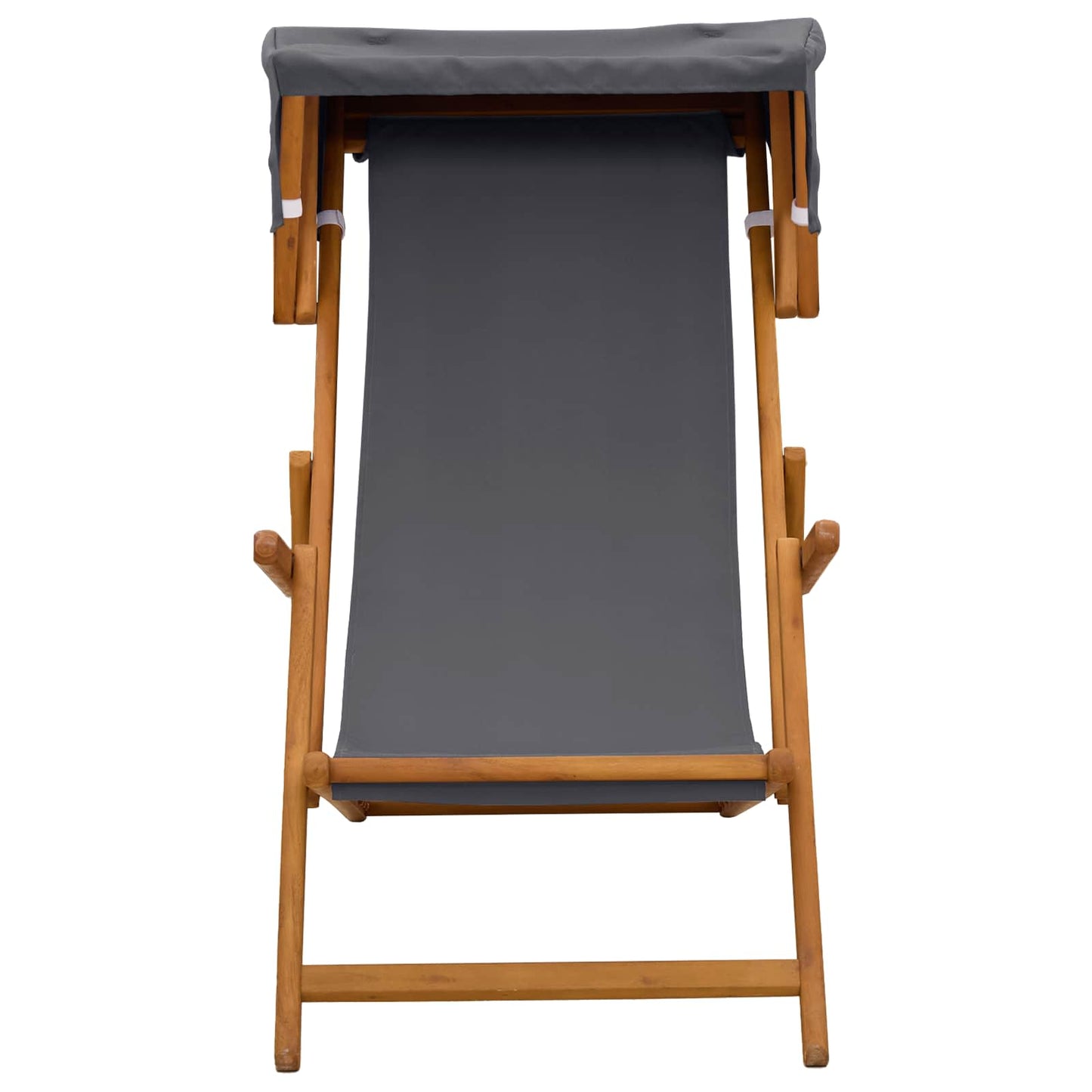 vidaXL Deck Chair 2 pcs 3 Position Solid Eucalyptus Wood Grey