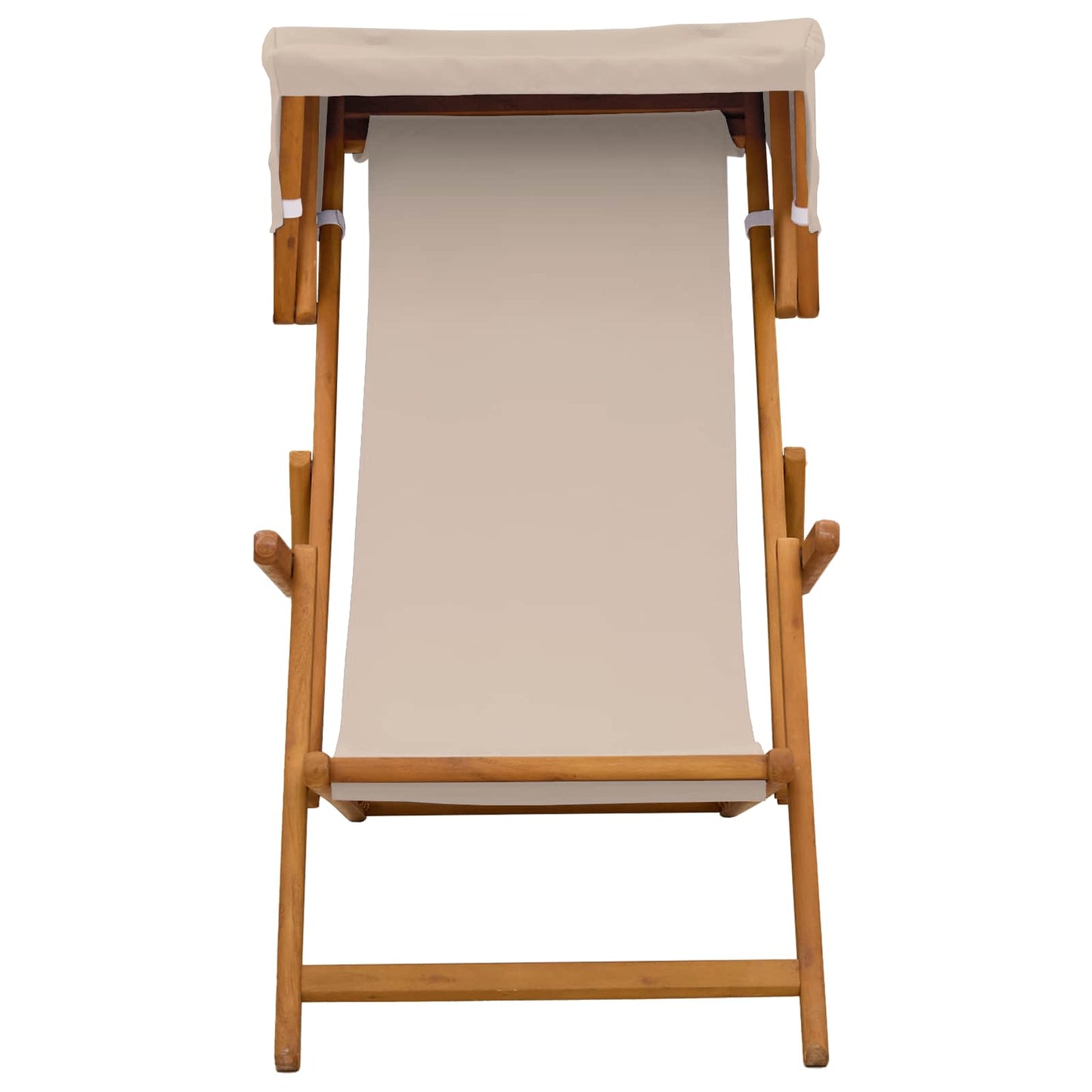 vidaXL Deck Chair 2 pcs 3 Position Solid Eucalyptus Wood Beige