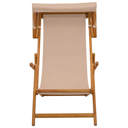 vidaXL Deck Chair 2 pcs 3 Position Solid Eucalyptus Wood Taupe