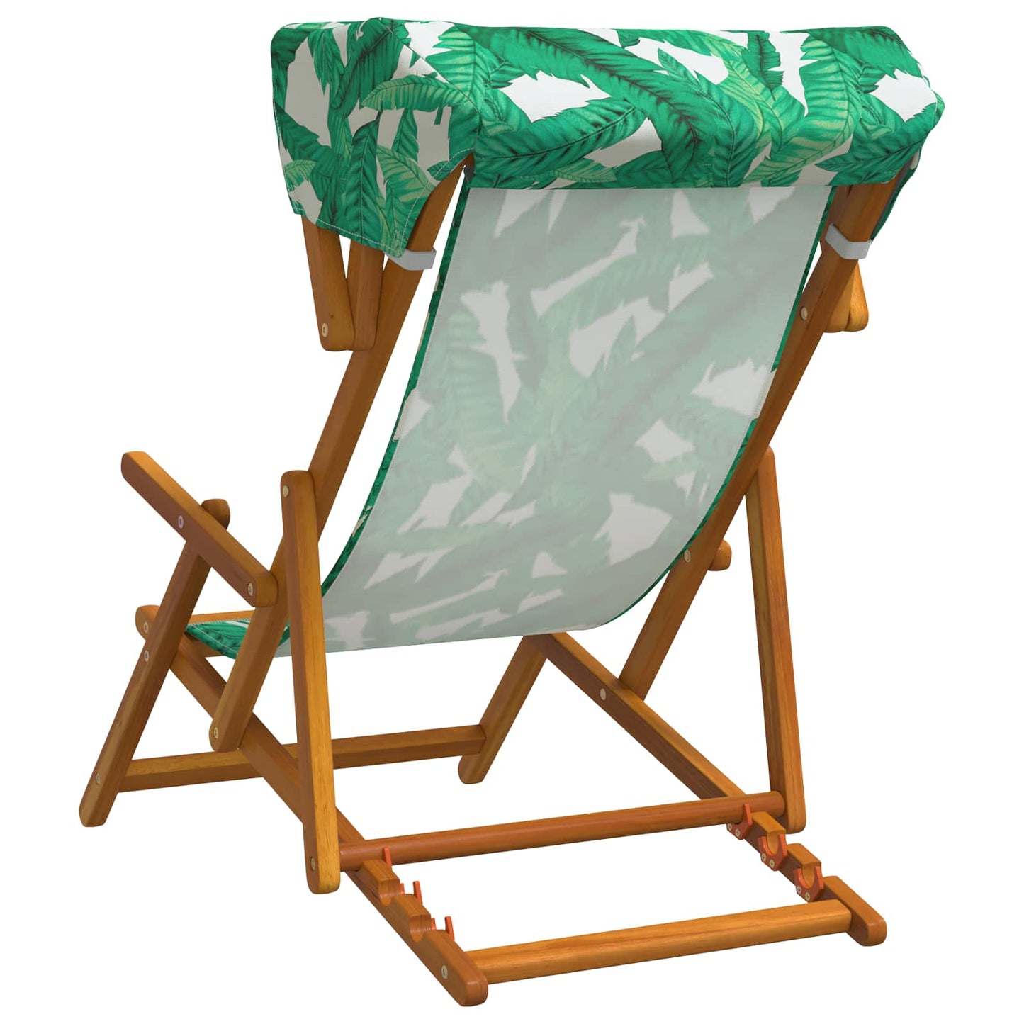 vidaXL Deck Chair 2 pcs 3 Position Solid Eucalyptus Wood Leaf Pattern