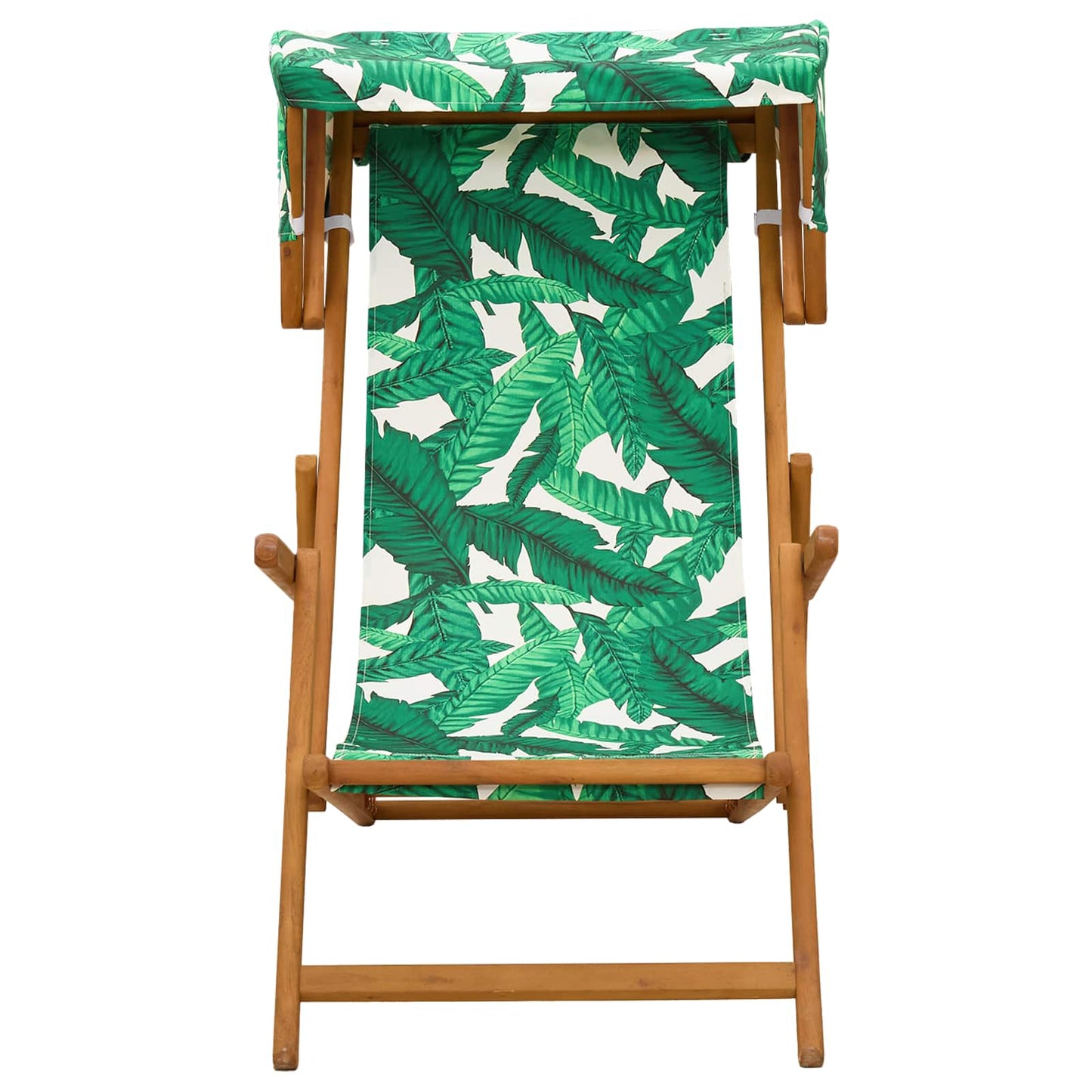 vidaXL Deck Chair 2 pcs 3 Position Solid Eucalyptus Wood Leaf Pattern