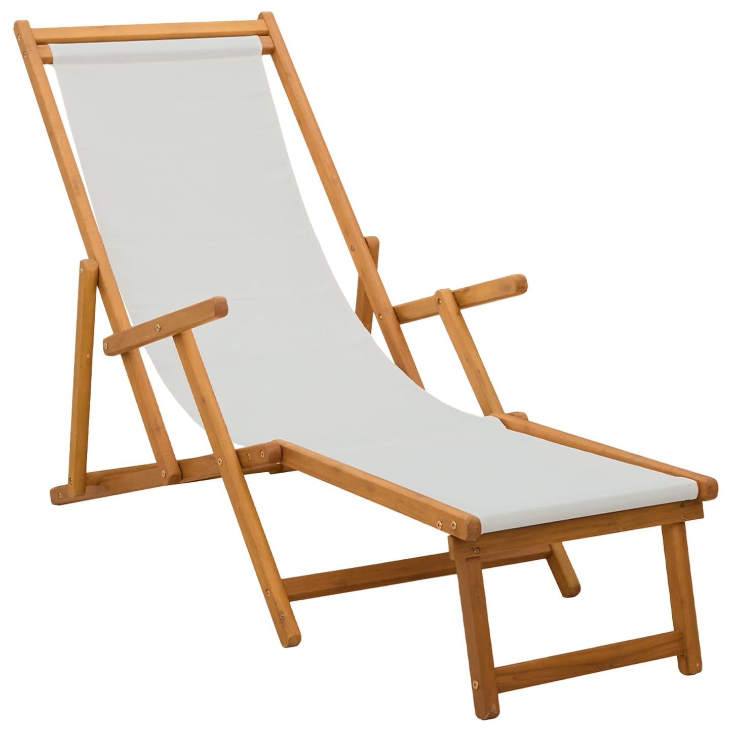 vidaXL Folding Sun Lounger 2 pcs 3 Position Solid Eucalyptus Wood