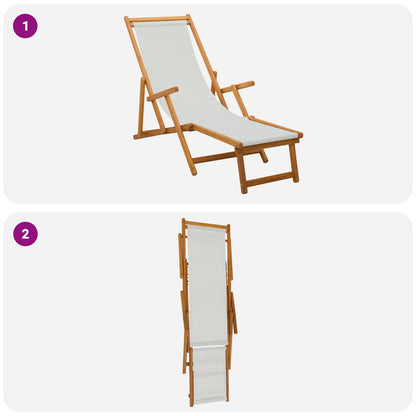 vidaXL Folding Sun Lounger 2 pcs 3 Position Solid Eucalyptus Wood