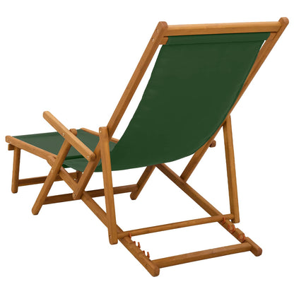 vidaXL Folding Sun Lounger 2 pcs 3 Position Solid Eucalyptus Wood