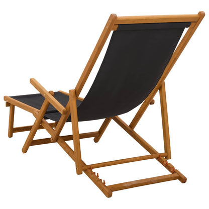 vidaXL Folding Sun Lounger 2 pcs 3 Position Solid Eucalyptus Wood