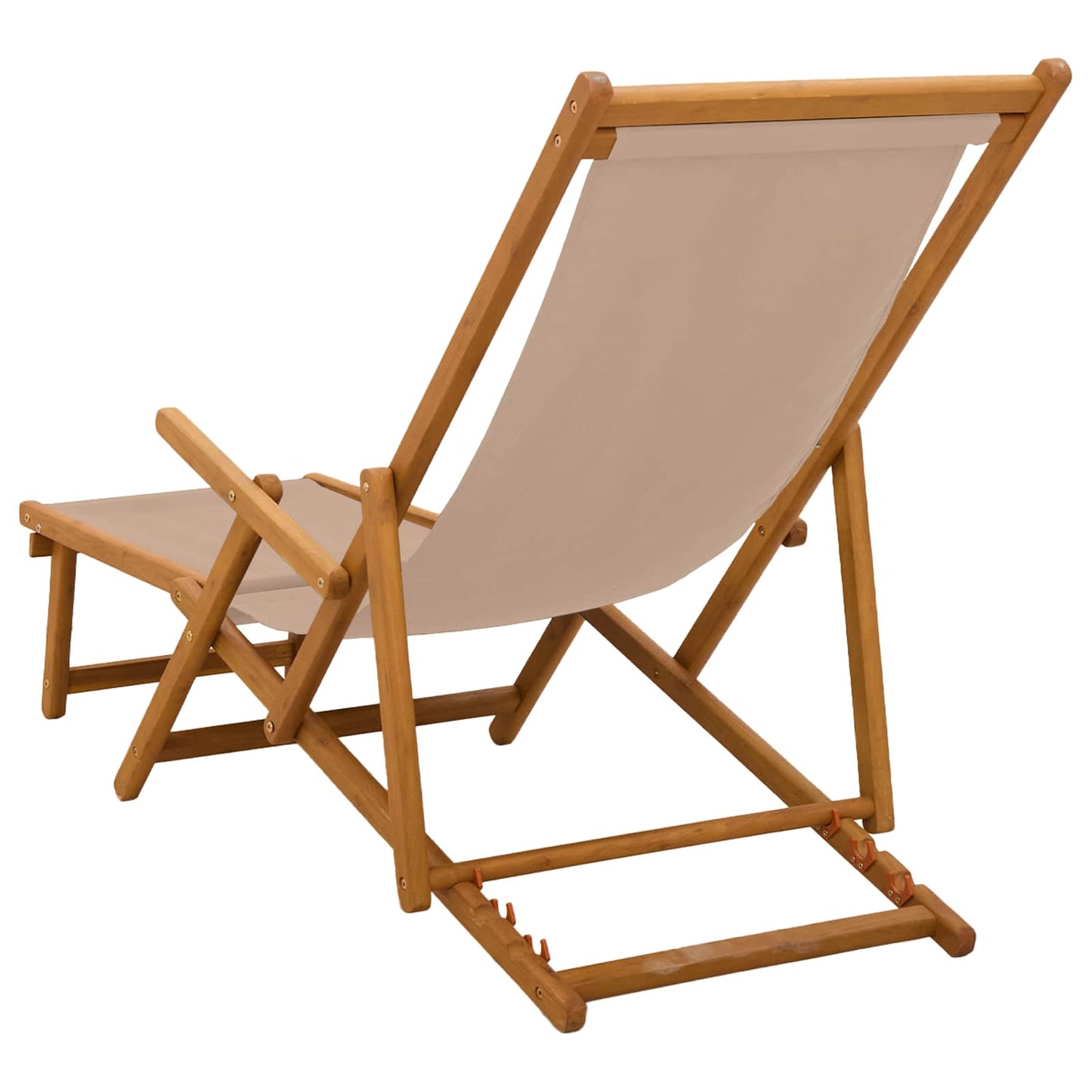 vidaXL Folding Sun Lounger 2 pcs 3 Position Solid Eucalyptus Wood