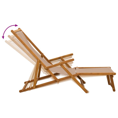 vidaXL Folding Sun Lounger 2 pcs 3 Position Solid Eucalyptus Wood