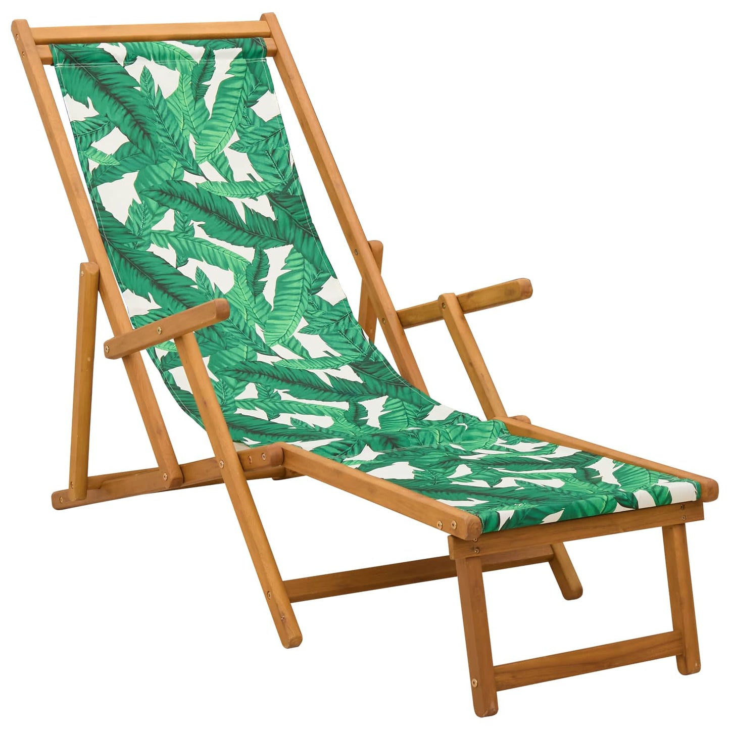 vidaXL Folding Sun Lounger 2 pcs 3 Position Solid Eucalyptus Wood