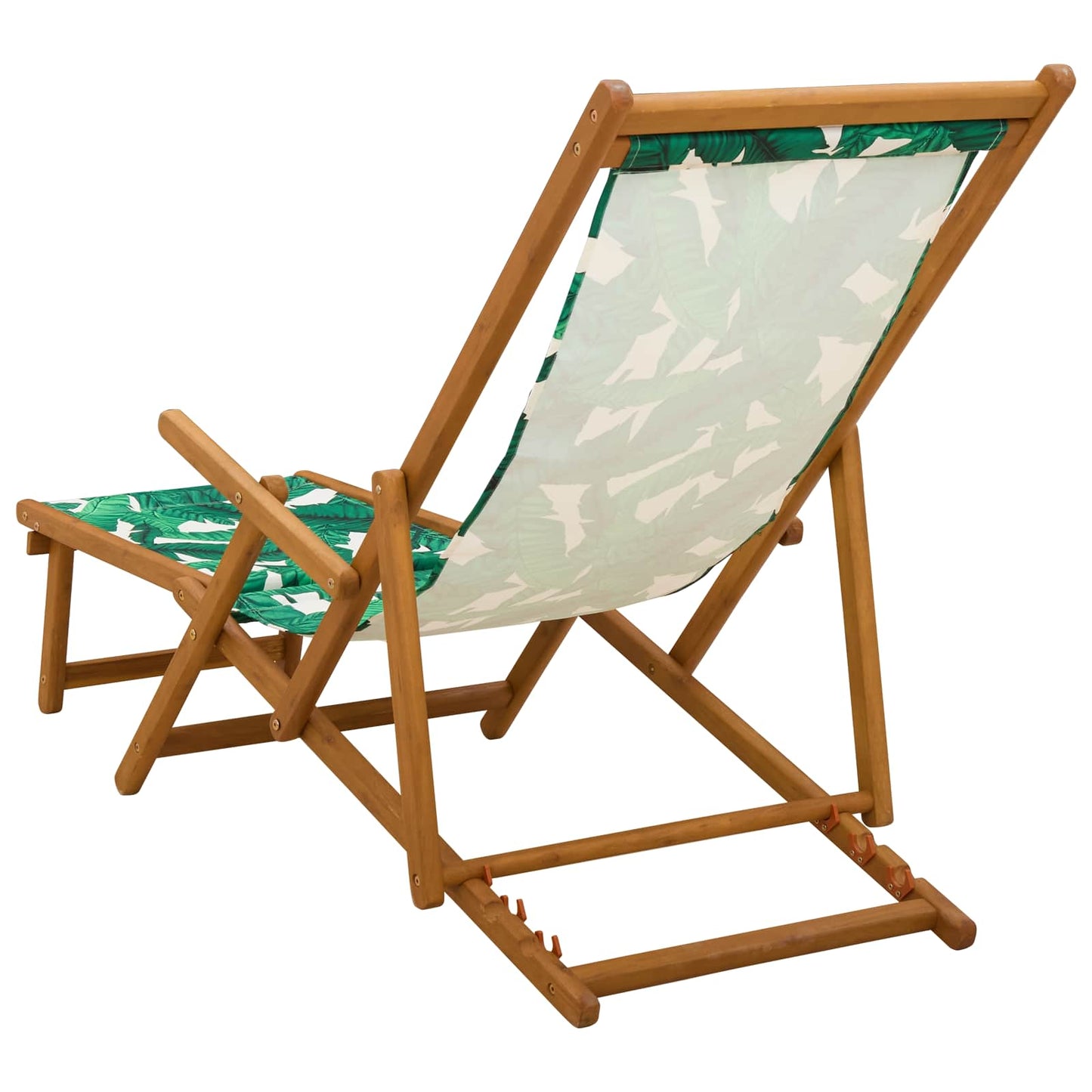 vidaXL Folding Sun Lounger 2 pcs 3 Position Solid Eucalyptus Wood