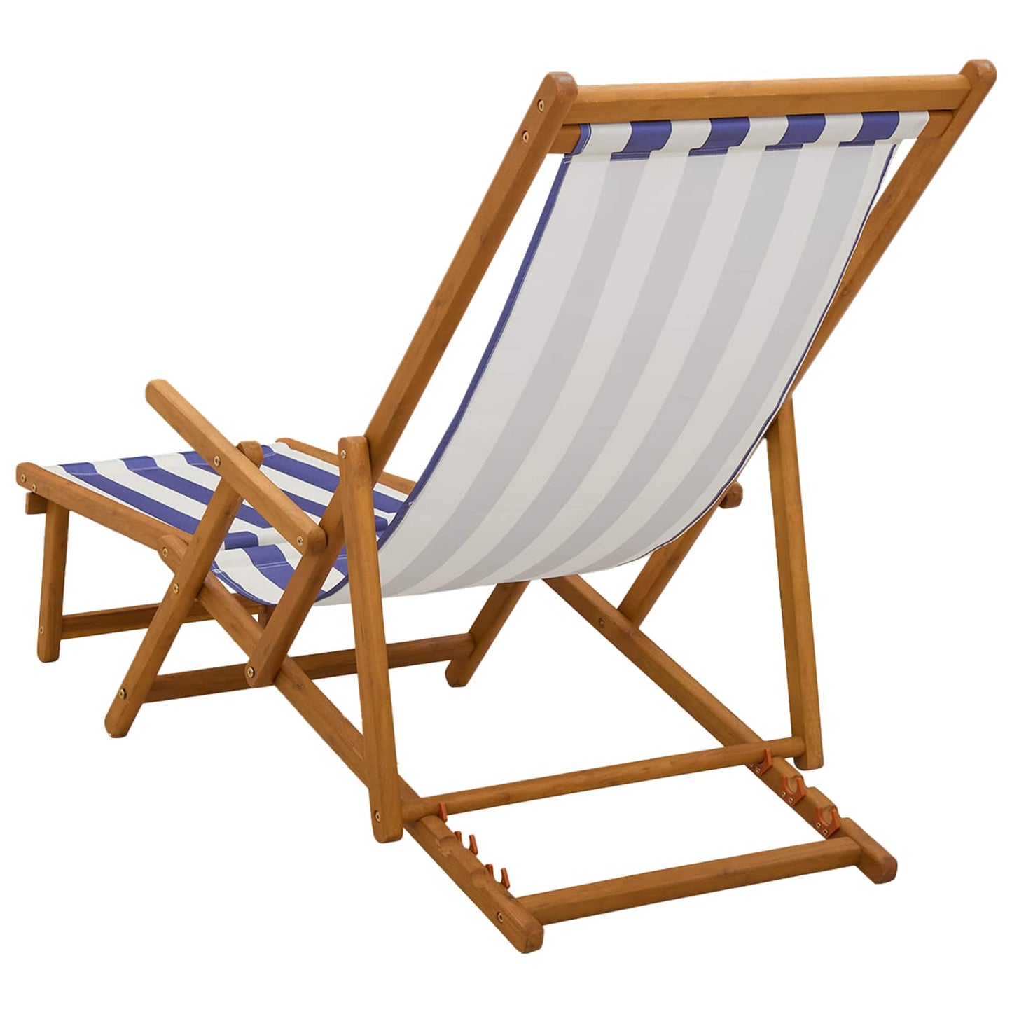 vidaXL Folding Sun Lounger 2 pcs 3 Position Solid Eucalyptus Wood