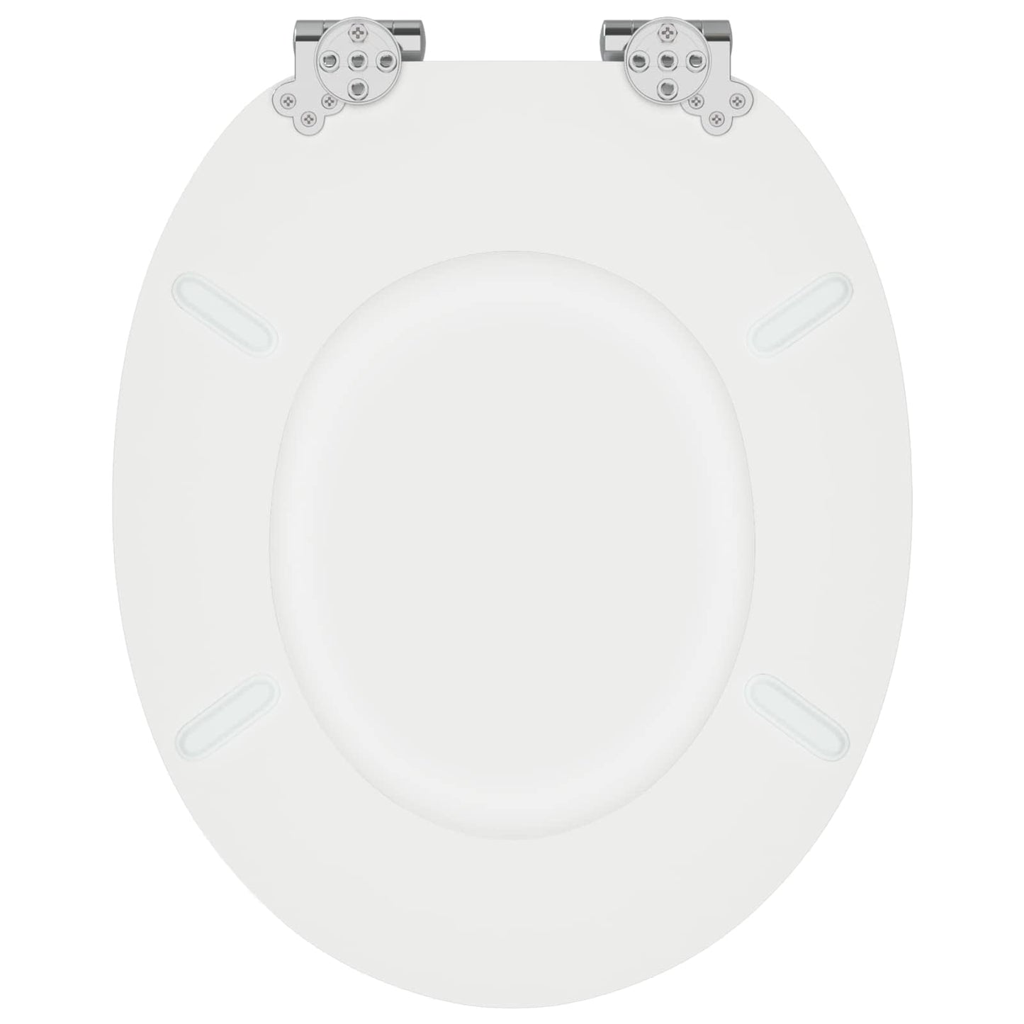 vidaXL Toilet Seat White 44 x 38 cm MDF board