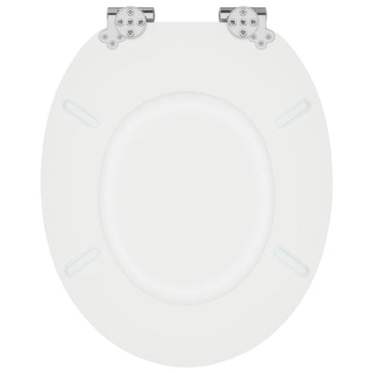 vidaXL Toilet Seat White 44 x 38 cm MDF board