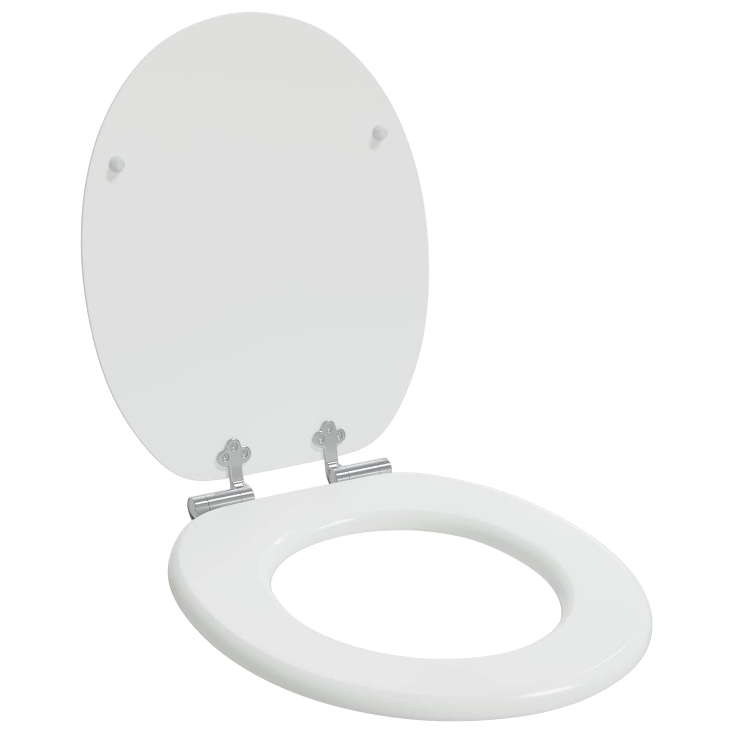 vidaXL Toilet Seat White 44 x 38 cm MDF board