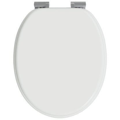 vidaXL Toilet Seat White 44 x 38 cm MDF board