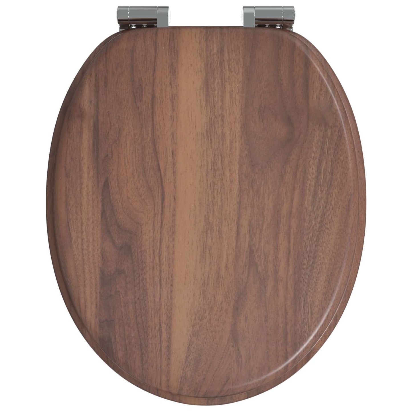 vidaXL Toilet Seat Brown 44 x 38 cm MDF board