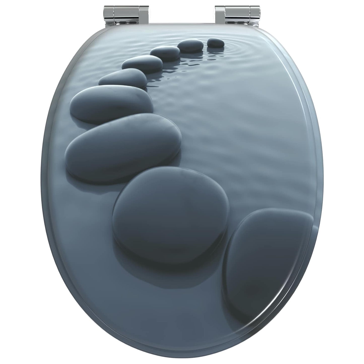 vidaXL Toilet Seat Grey 44 x 38 cm MDF board