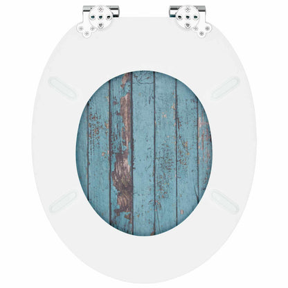 vidaXL Toilet Seat Blue 43.8 x 37.8 cm MDF board