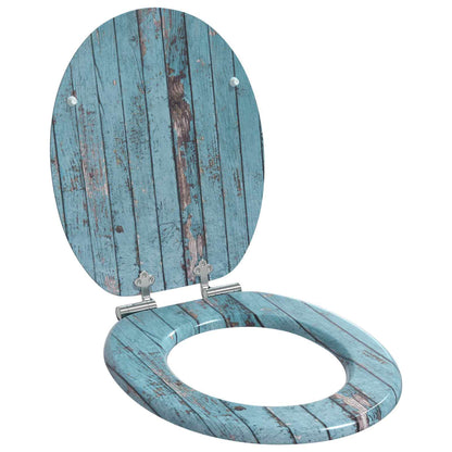 vidaXL Toilet Seat Blue 43.8 x 37.8 cm MDF board