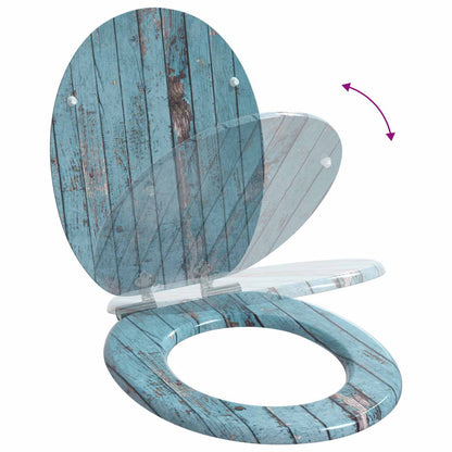 vidaXL Toilet Seat Blue 43.8 x 37.8 cm MDF board
