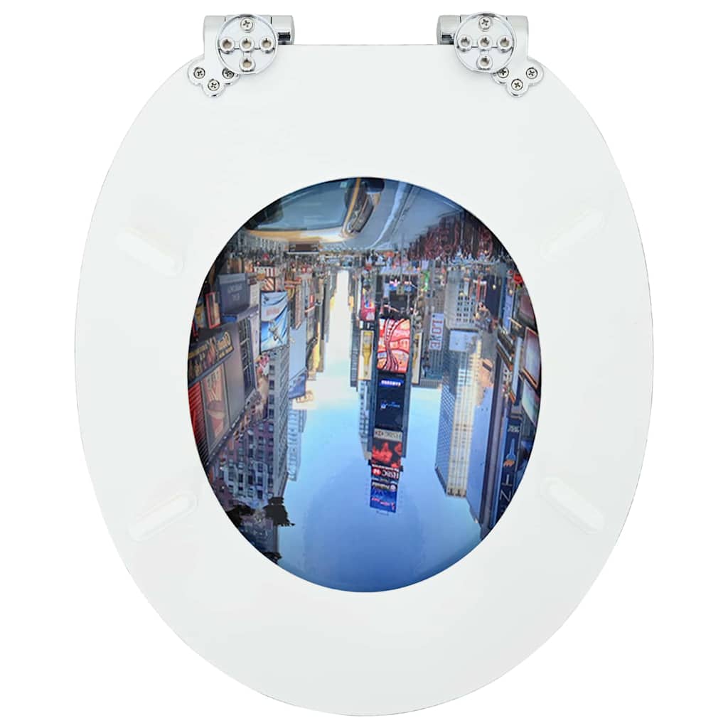 vidaXL Toilet Seat Multicolour 43.8 x 37.8 cm MDF board