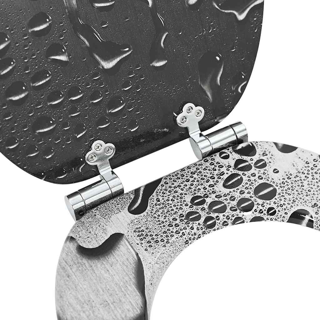 vidaXL Toilet Seat Grey 44 x 38 cm MDF board