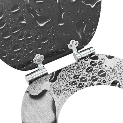 vidaXL Toilet Seat Grey 44 x 38 cm MDF board