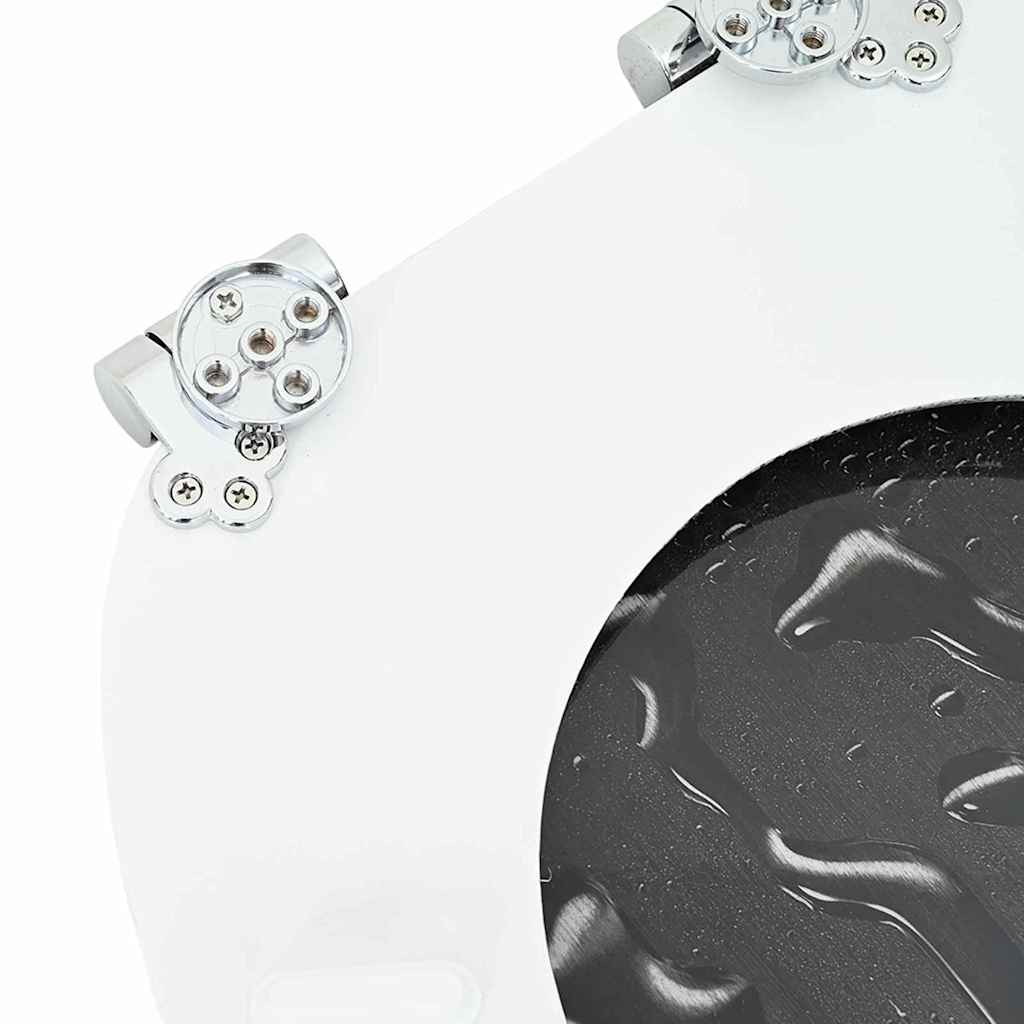 vidaXL Toilet Seat Grey 44 x 38 cm MDF board