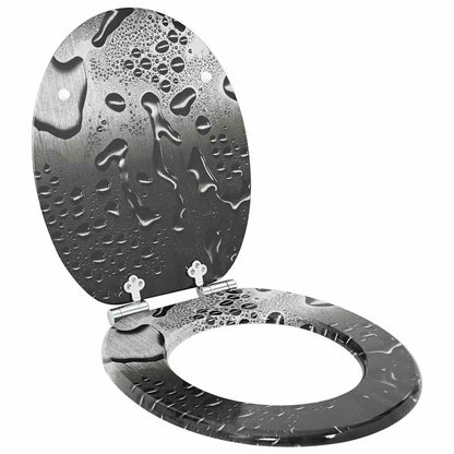 vidaXL Toilet Seat Grey 44 x 38 cm MDF board