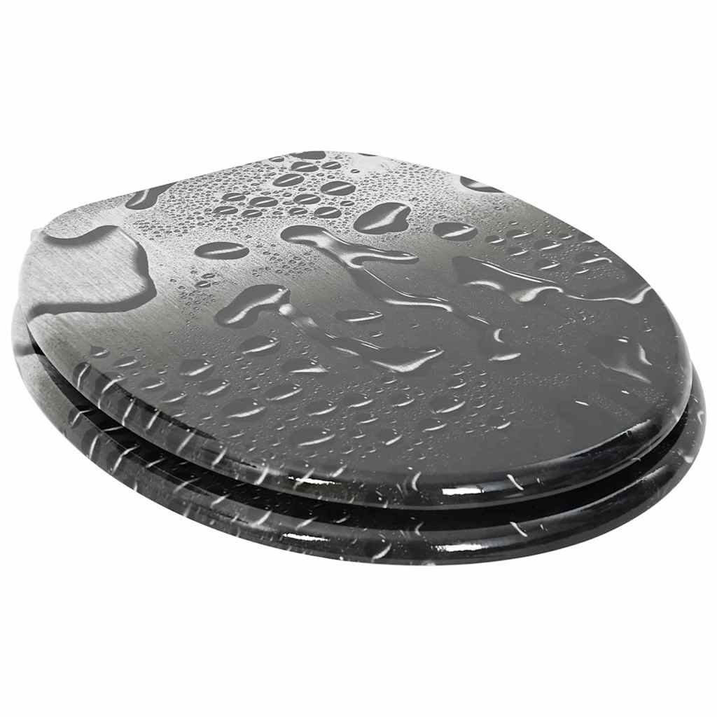 vidaXL Toilet Seat Grey 44 x 38 cm MDF board